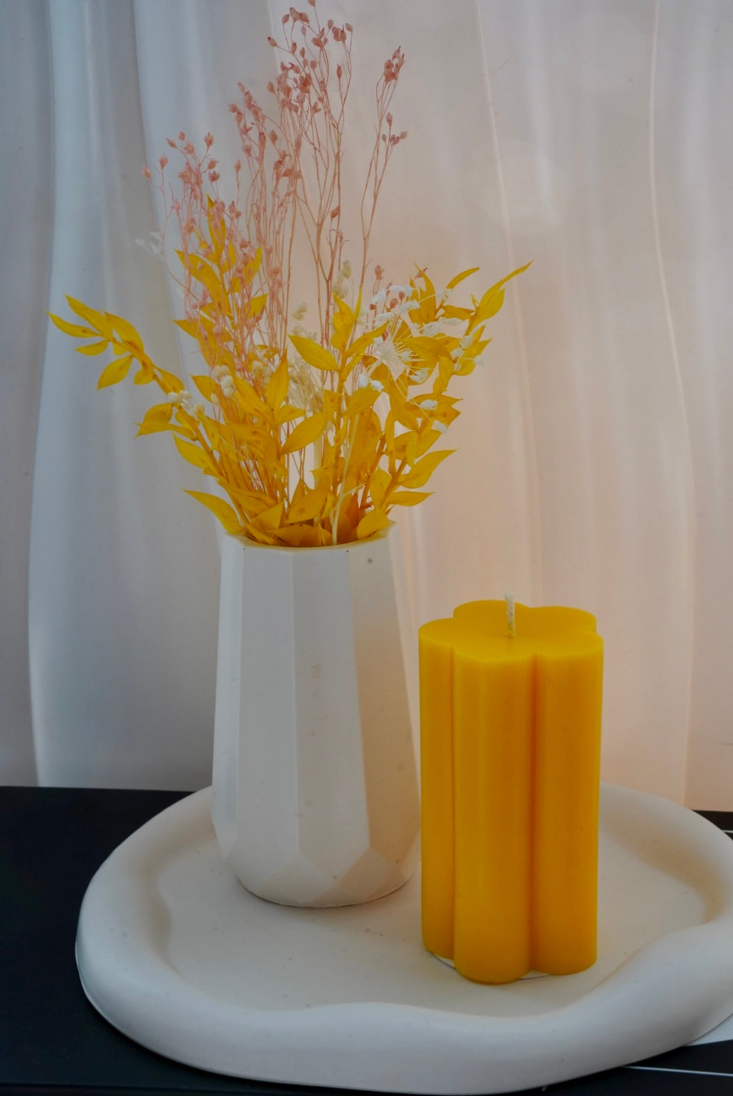 Bougeoir/vide-poche Nyx - Jesmonite