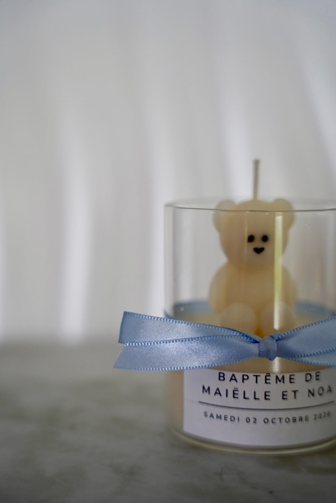 Ma bougie Ourson personnalisée