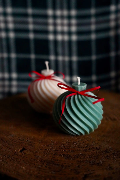 Bougie Boule de Noël - Cire d'Olive