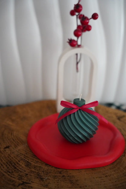 Bougie Boule de Noël - Cire d'Olive