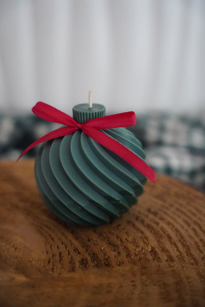 Bougie Boule de Noël - Cire d'Olive