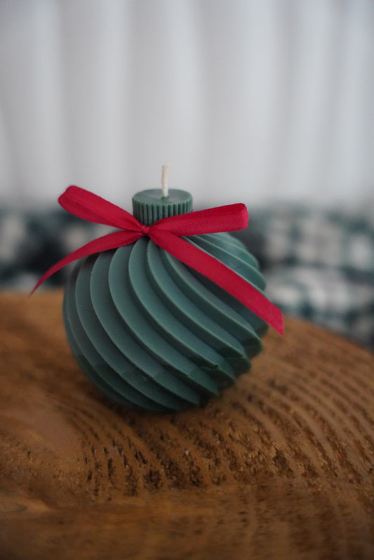 Bougie Boule de Noël - Cire d'Olive