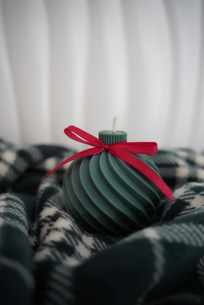 Bougie Boule de Noël - Cire d'Olive