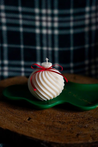 Bougie Boule de Noël - Cire d'Olive