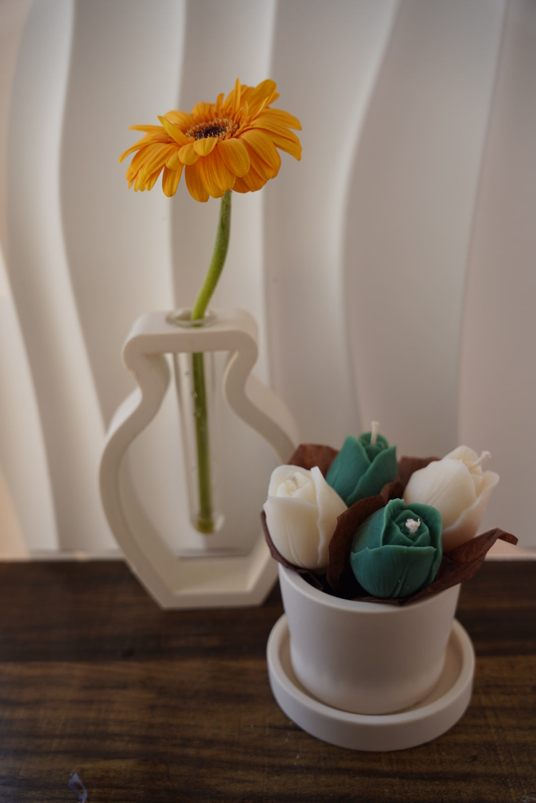 Bougies Mon bouquet de Tulipes - Cire d'Olive