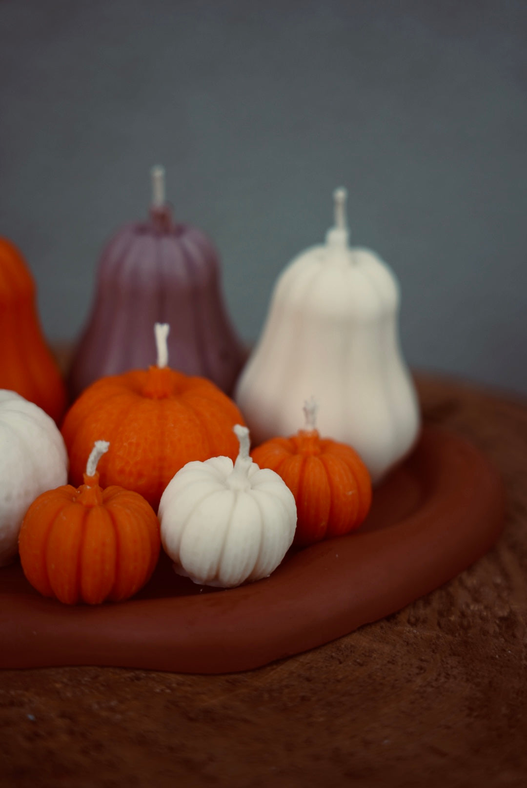 Trio de Bougies Citrouilles - Cire d'olive