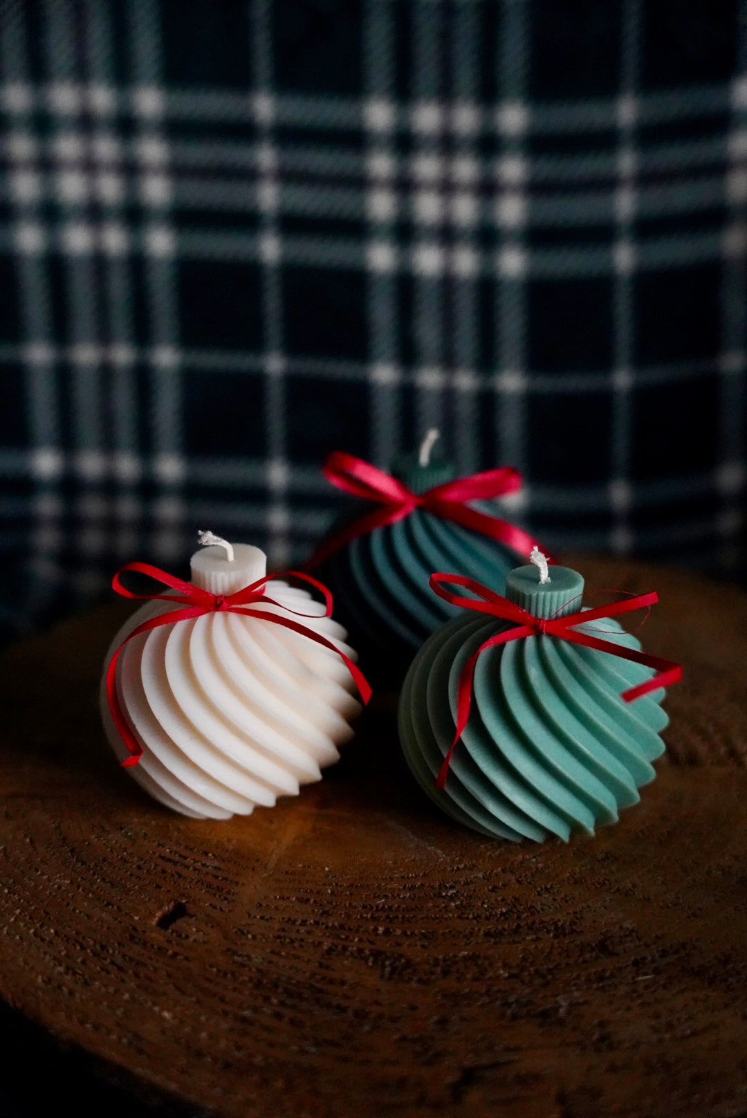 Bougie Boule de Noël - Cire d'Olive