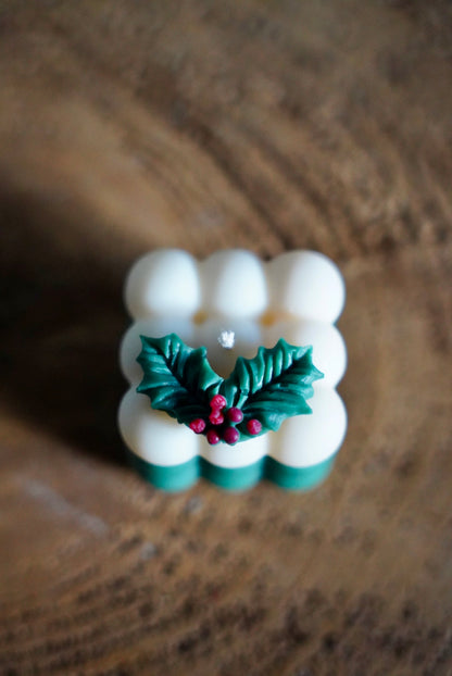 Duo Bougie Gui de Noël - Cire d’Olive