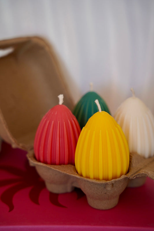 Bougie Oeuf Soleil - Cire d'Olive