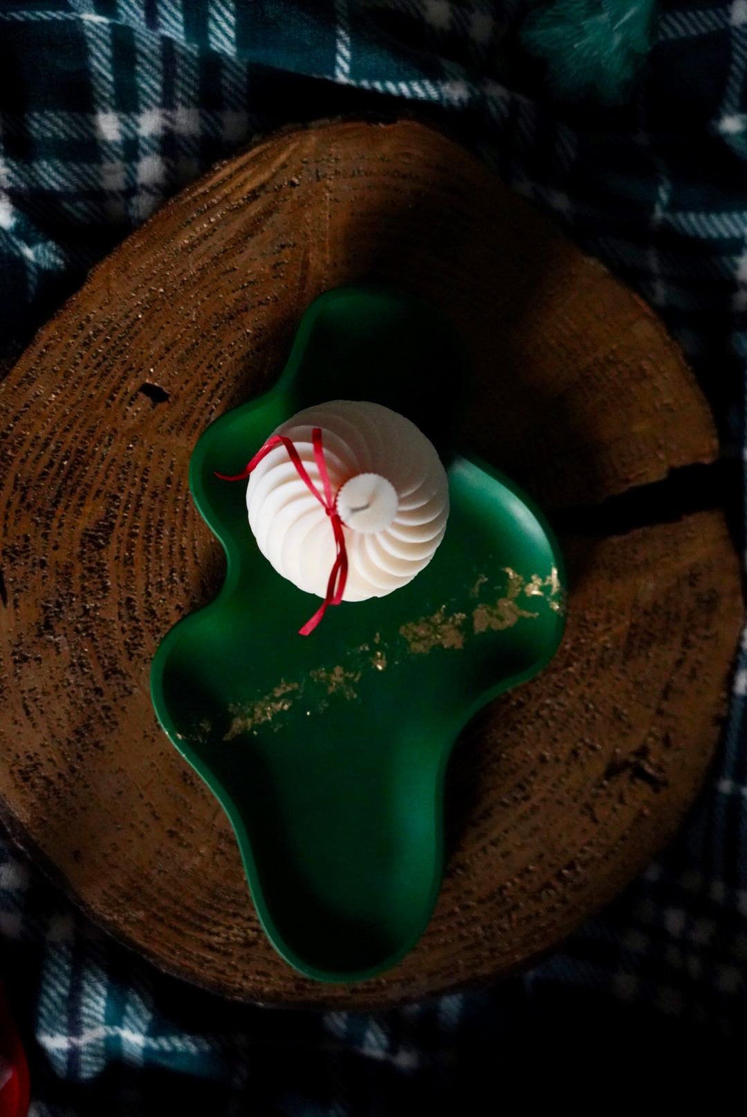 Vide-poche/Bougeoir Aigue douce - Jesmonite