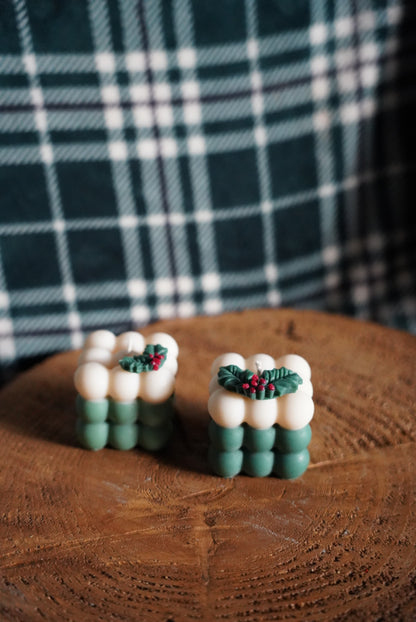 Duo Bougie Gui de Noël - Cire d’Olive