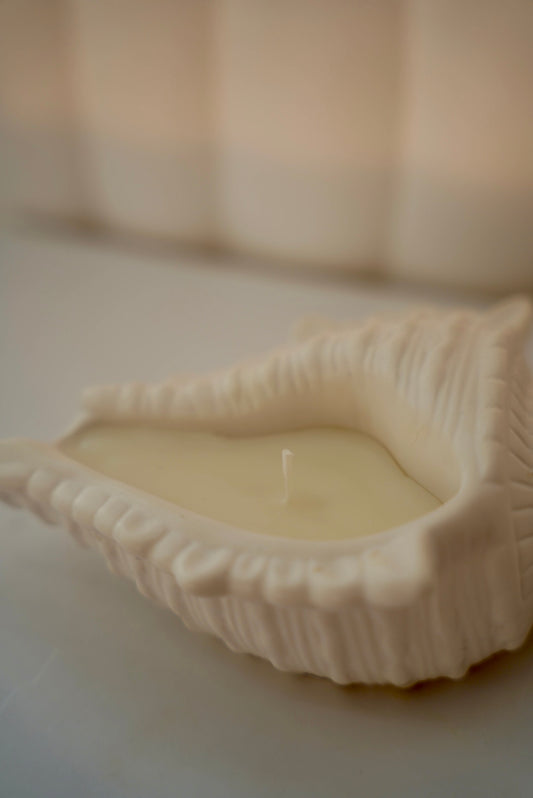 Bougie Oréade - Jesmonite et Core d’olive