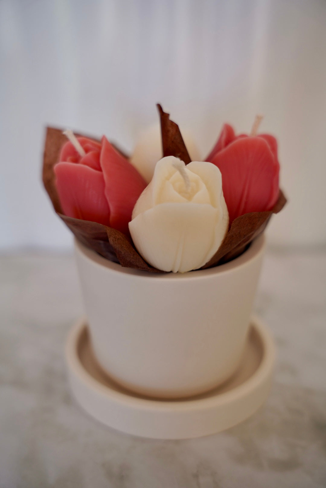 Bougies Mon bouquet de Tulipes - Cire d'Olive